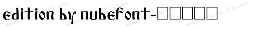 edition by nubefont字体转换